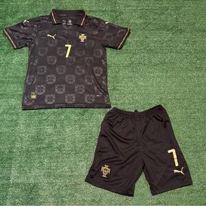 Cristiano Ronaldo #7 Portugal Black Limited Edition Kids Jersey 25/26